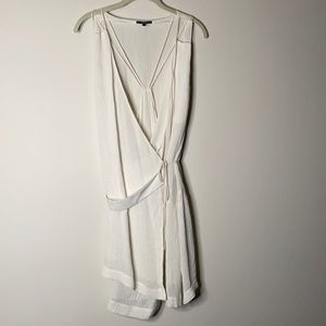 White Kimberly Ovitz Tunic Wrap Dress